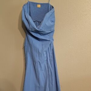 Free People Strapless Dress in Light Blue